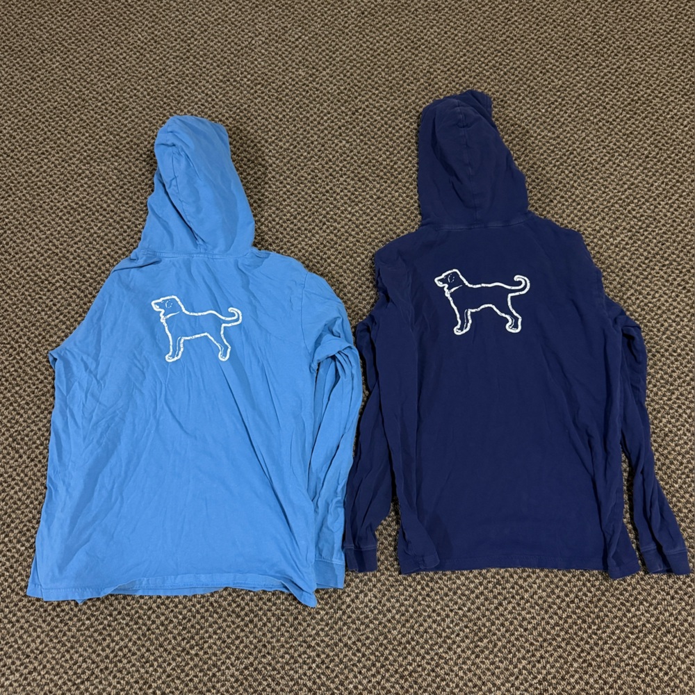 2 for $16 hoodies, Blue and Navy Dog Logo Hoodies